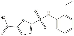 5-[(2-ethylphenyl)sulfamoyl]furan-2-carboxylic acid Struktur