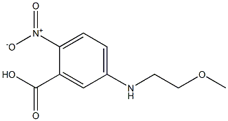 5-[(2-methoxyethyl)amino]-2-nitrobenzoic acid Struktur