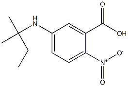 5-[(2-methylbutan-2-yl)amino]-2-nitrobenzoic acid Struktur