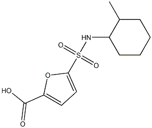 5-[(2-methylcyclohexyl)sulfamoyl]furan-2-carboxylic acid Struktur