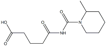 5-[(2-methylpiperidin-1-yl)carbonylamino]-5-oxopentanoic acid Struktur