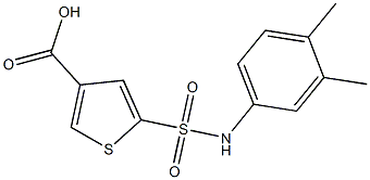 5-[(3,4-dimethylphenyl)sulfamoyl]thiophene-3-carboxylic acid Struktur