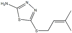 5-[(3-methylbut-2-en-1-yl)sulfanyl]-1,3,4-thiadiazol-2-amine Struktur