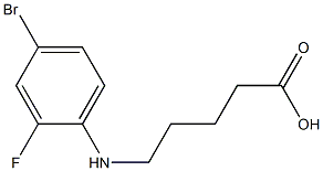 5-[(4-bromo-2-fluorophenyl)amino]pentanoic acid Struktur