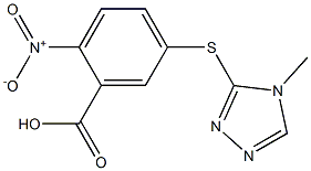 5-[(4-methyl-4H-1,2,4-triazol-3-yl)sulfanyl]-2-nitrobenzoic acid Struktur