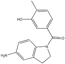 5-[(5-amino-2,3-dihydro-1H-indol-1-yl)carbonyl]-2-methylphenol Struktur