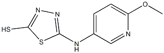 5-[(6-methoxypyridin-3-yl)amino]-1,3,4-thiadiazole-2-thiol Struktur