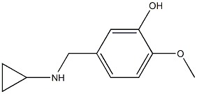 5-[(cyclopropylamino)methyl]-2-methoxyphenol Struktur