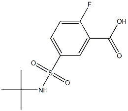 5-[(tert-butylamino)sulfonyl]-2-fluorobenzoic acid Struktur