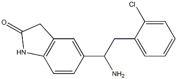 5-[1-amino-2-(2-chlorophenyl)ethyl]-2,3-dihydro-1H-indol-2-one Struktur