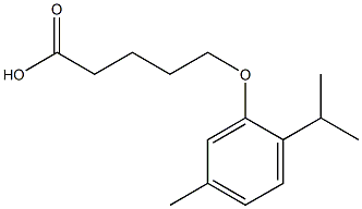 5-[5-methyl-2-(propan-2-yl)phenoxy]pentanoic acid Struktur