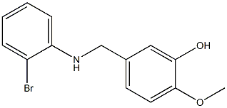 5-{[(2-bromophenyl)amino]methyl}-2-methoxyphenol Struktur