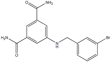 5-{[(3-bromophenyl)methyl]amino}benzene-1,3-dicarboxamide Struktur