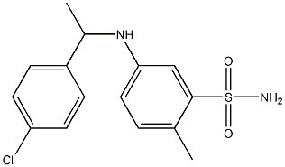 5-{[1-(4-chlorophenyl)ethyl]amino}-2-methylbenzene-1-sulfonamide Struktur