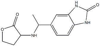 5-{1-[(2-oxooxolan-3-yl)amino]ethyl}-2,3-dihydro-1H-1,3-benzodiazol-2-one Struktur