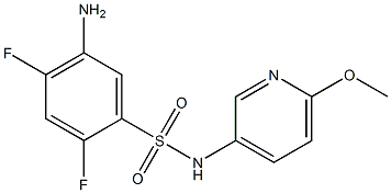 5-amino-2,4-difluoro-N-(6-methoxypyridin-3-yl)benzene-1-sulfonamide Struktur