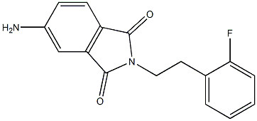 5-amino-2-[2-(2-fluorophenyl)ethyl]-2,3-dihydro-1H-isoindole-1,3-dione Struktur