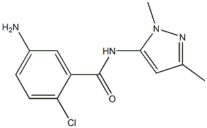 5-amino-2-chloro-N-(1,3-dimethyl-1H-pyrazol-5-yl)benzamide Struktur