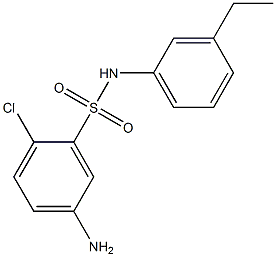 5-amino-2-chloro-N-(3-ethylphenyl)benzene-1-sulfonamide Struktur