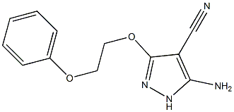 5-amino-3-(2-phenoxyethoxy)-1H-pyrazole-4-carbonitrile Struktur