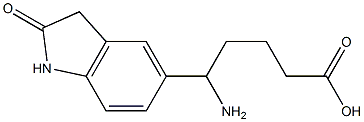 5-amino-5-(2-oxo-2,3-dihydro-1H-indol-5-yl)pentanoic acid Struktur