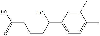 5-amino-5-(3,4-dimethylphenyl)pentanoic acid Struktur