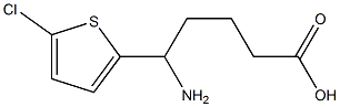 5-amino-5-(5-chlorothiophen-2-yl)pentanoic acid Struktur