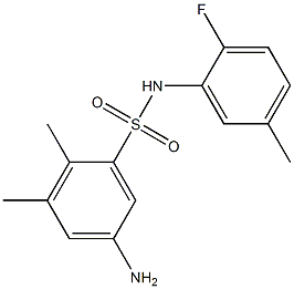 5-amino-N-(2-fluoro-5-methylphenyl)-2,3-dimethylbenzene-1-sulfonamide Struktur