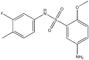 5-amino-N-(3-fluoro-4-methylphenyl)-2-methoxybenzene-1-sulfonamide Struktur