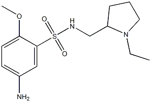 5-amino-N-[(1-ethylpyrrolidin-2-yl)methyl]-2-methoxybenzene-1-sulfonamide Struktur