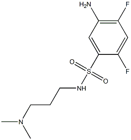 5-amino-N-[3-(dimethylamino)propyl]-2,4-difluorobenzene-1-sulfonamide Struktur