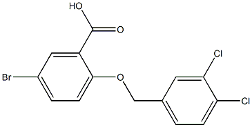 5-bromo-2-[(3,4-dichlorophenyl)methoxy]benzoic acid Struktur