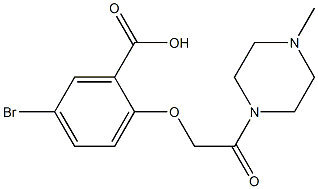 5-bromo-2-[2-(4-methylpiperazin-1-yl)-2-oxoethoxy]benzoic acid Struktur