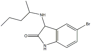 5-bromo-3-(pentan-2-ylamino)-2,3-dihydro-1H-indol-2-one Struktur