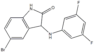 5-bromo-3-[(3,5-difluorophenyl)amino]-2,3-dihydro-1H-indol-2-one Struktur