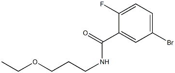 5-bromo-N-(3-ethoxypropyl)-2-fluorobenzamide Struktur