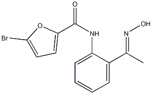 5-bromo-N-{2-[(1E)-N-hydroxyethanimidoyl]phenyl}-2-furamide Struktur