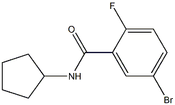 5-bromo-N-cyclopentyl-2-fluorobenzamide Struktur