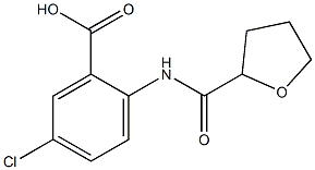 5-chloro-2-[(tetrahydrofuran-2-ylcarbonyl)amino]benzoic acid Struktur