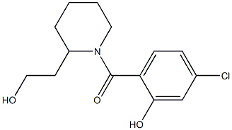 5-chloro-2-{[2-(2-hydroxyethyl)piperidin-1-yl]carbonyl}phenol Struktur