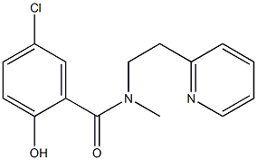 5-chloro-2-hydroxy-N-methyl-N-[2-(pyridin-2-yl)ethyl]benzamide Struktur