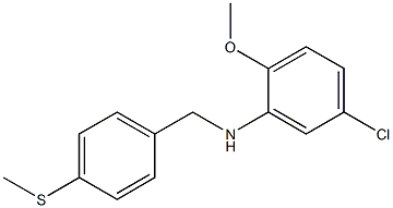 5-chloro-2-methoxy-N-{[4-(methylsulfanyl)phenyl]methyl}aniline Struktur