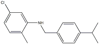 5-chloro-2-methyl-N-{[4-(propan-2-yl)phenyl]methyl}aniline Struktur