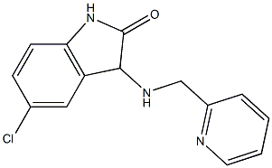 5-chloro-3-[(pyridin-2-ylmethyl)amino]-2,3-dihydro-1H-indol-2-one Struktur