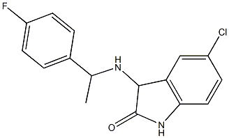 5-chloro-3-{[1-(4-fluorophenyl)ethyl]amino}-2,3-dihydro-1H-indol-2-one Struktur