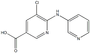 5-chloro-6-(pyridin-3-ylamino)pyridine-3-carboxylic acid Struktur