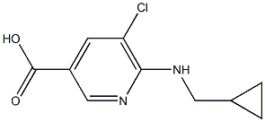 5-chloro-6-[(cyclopropylmethyl)amino]pyridine-3-carboxylic acid Struktur