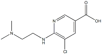 5-chloro-6-{[2-(dimethylamino)ethyl]amino}pyridine-3-carboxylic acid Struktur