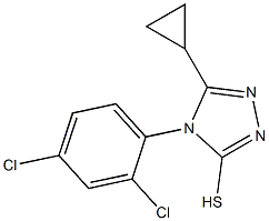 5-cyclopropyl-4-(2,4-dichlorophenyl)-4H-1,2,4-triazole-3-thiol Struktur