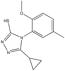 5-cyclopropyl-4-(2-methoxy-5-methylphenyl)-4H-1,2,4-triazole-3-thiol Struktur